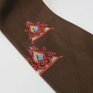 Vintage Retro Brown Patterned Men's Tie